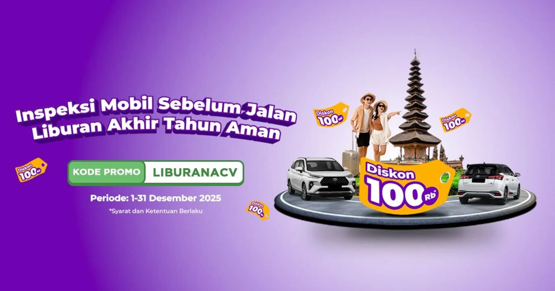 Inspeksi Mobil di ACV Diskon 100 Ribu, Liburan Nyaman!